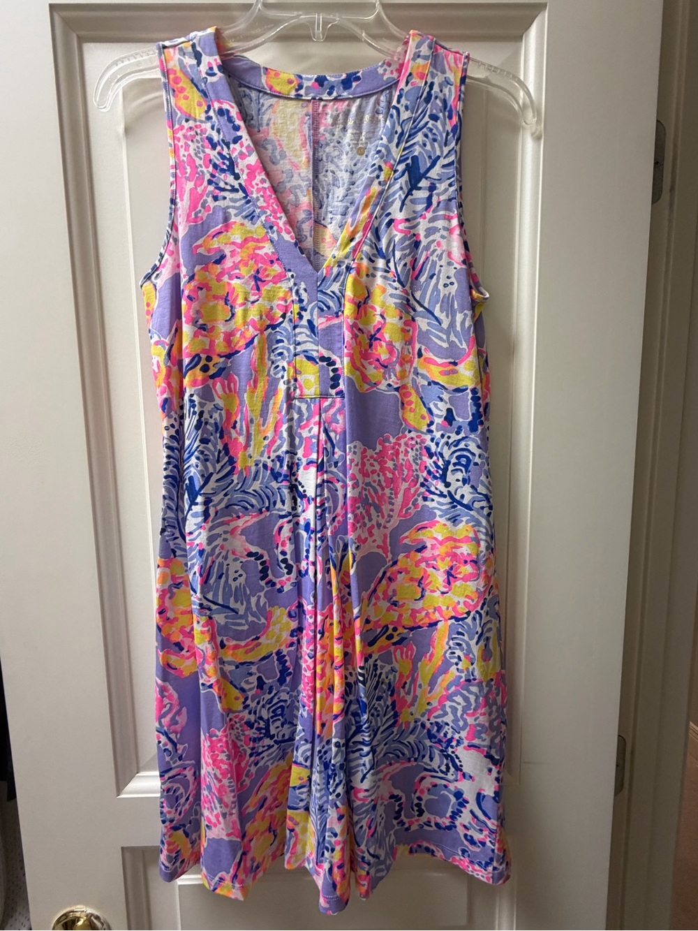 Lilly Pulitzer XS Pima Cotton Sleeveless V Neck Print Dress
